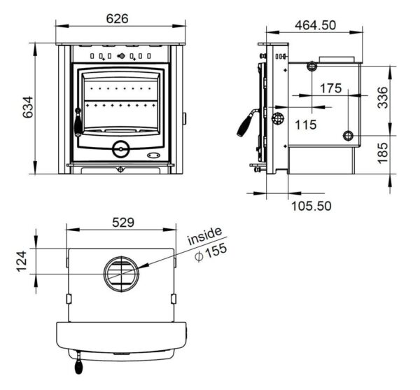 Achill 17.5kw Insert Boiler Eco - Image 2