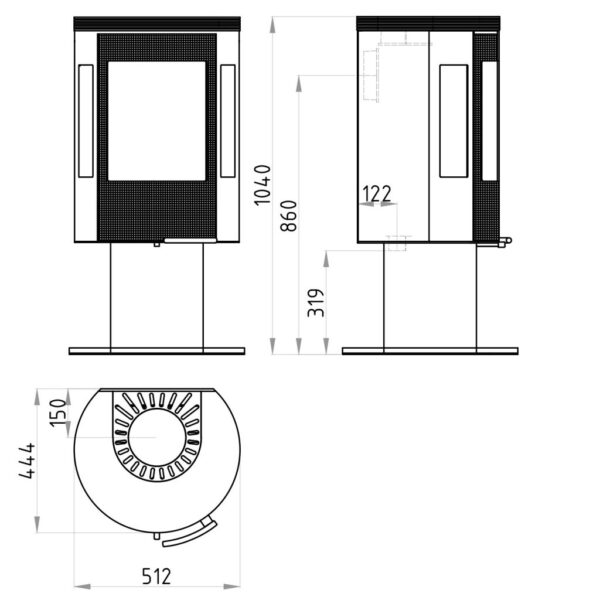 Elite G4 Pedestal 7.7kw Wood Burning Eco - Image 2