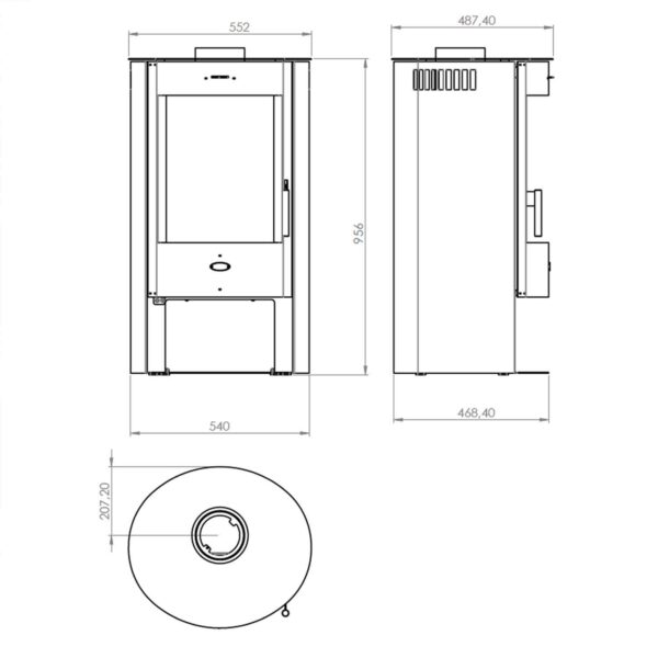 Zaria 6kw Wood Burning Eco - Image 2