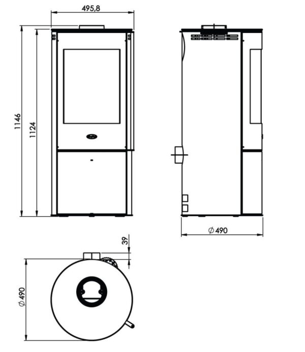 Barcelona 5kw Wood Burning Eco - Image 2