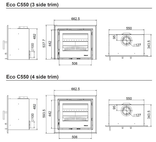 Eco C550 6.9kw Multi Fuel Eco - Image 2