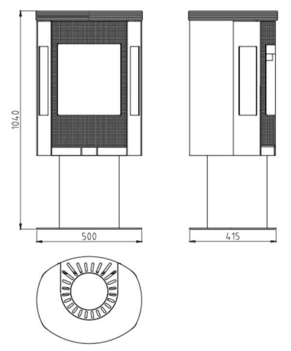 Elipse G5 Pedestal 4.9kw Wood Burning Eco - Image 2