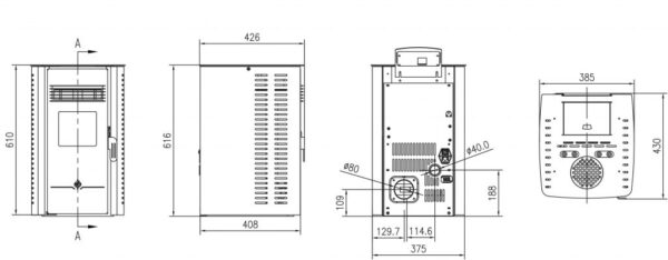 Elm 4 Pellet Stove - Image 4