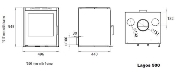 Lagos 500 4.5kw Wood Burning Eco - Image 2