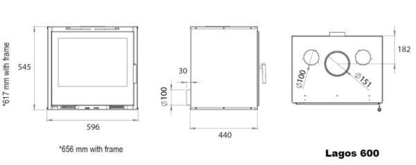 Lagos 600 6.5kw Wood Burning - Image 2