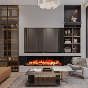 Ellere Vista 180 Built In Media Wall Electric Fire