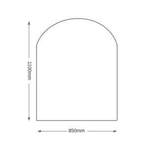 Italian Slate Riven Hearth Curved Front
