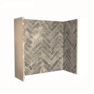 Grey Ceramic Herringbone Chamber