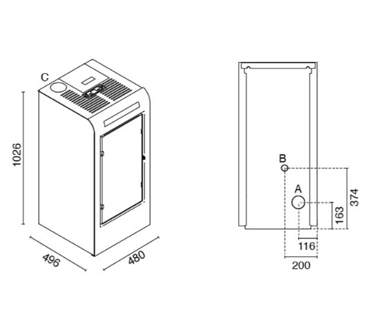 Eva Calor Rosa 10kw Pellet Stove - Image 2
